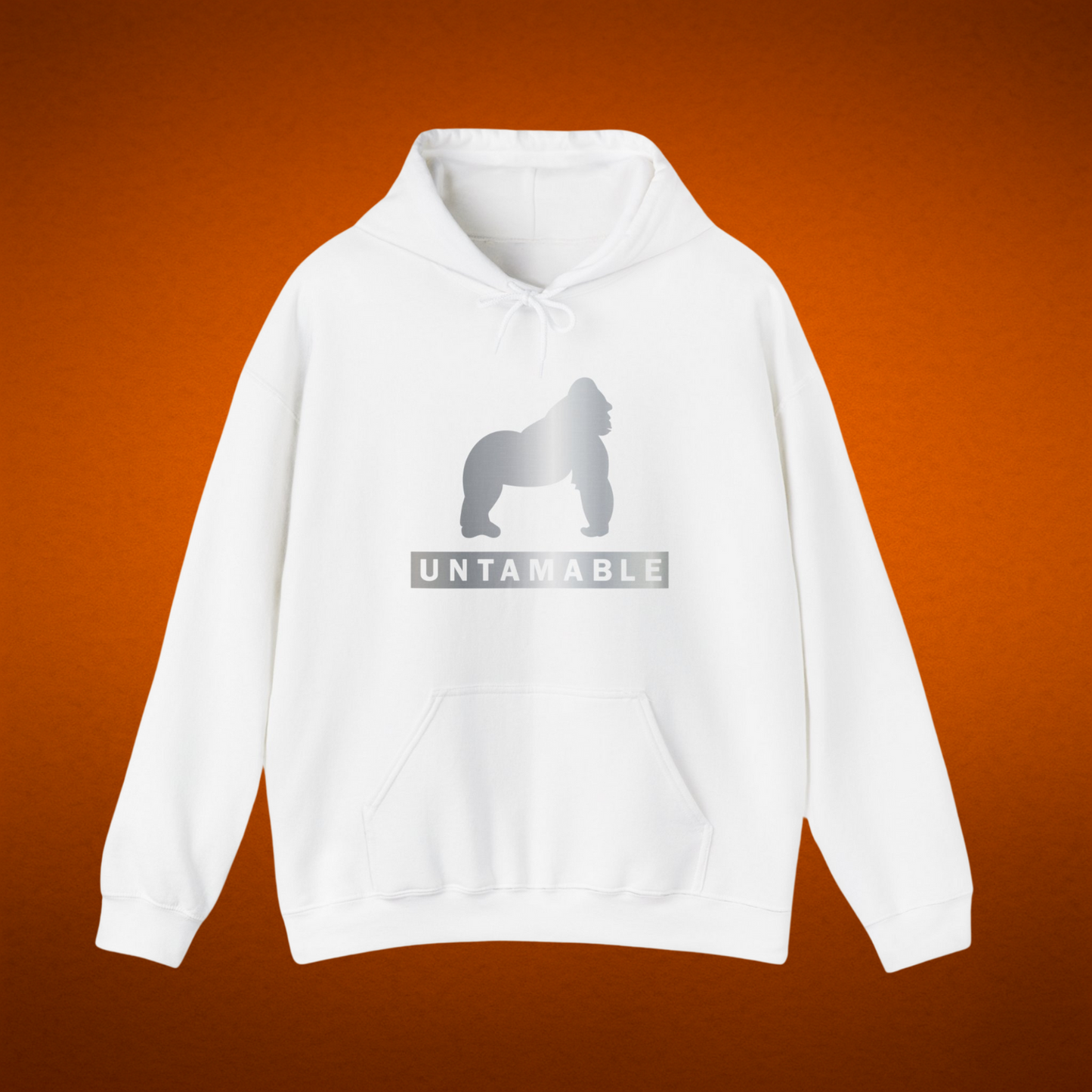 UNTAMABLE Hoodie with Silver Logo on Chest