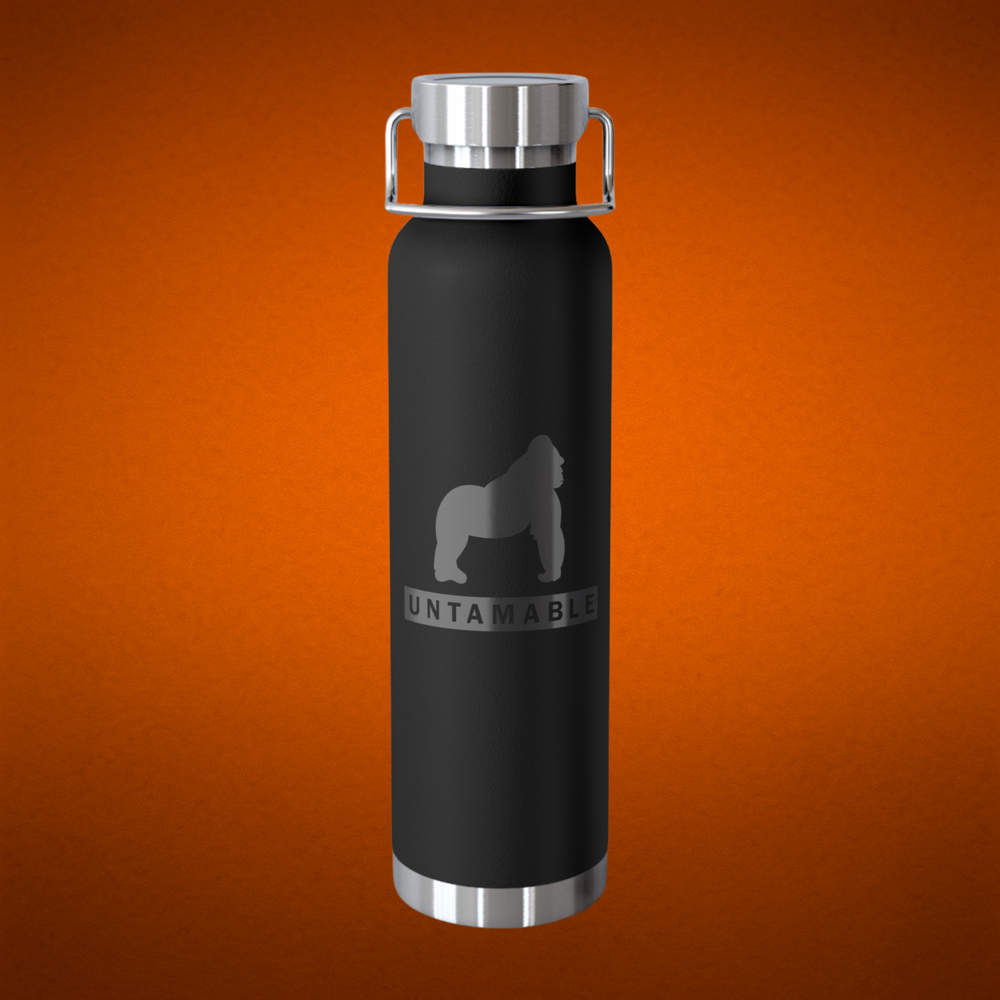UNTAMABLE Copper Vacuum Insulated Bottle, Black Gorilla 22oz