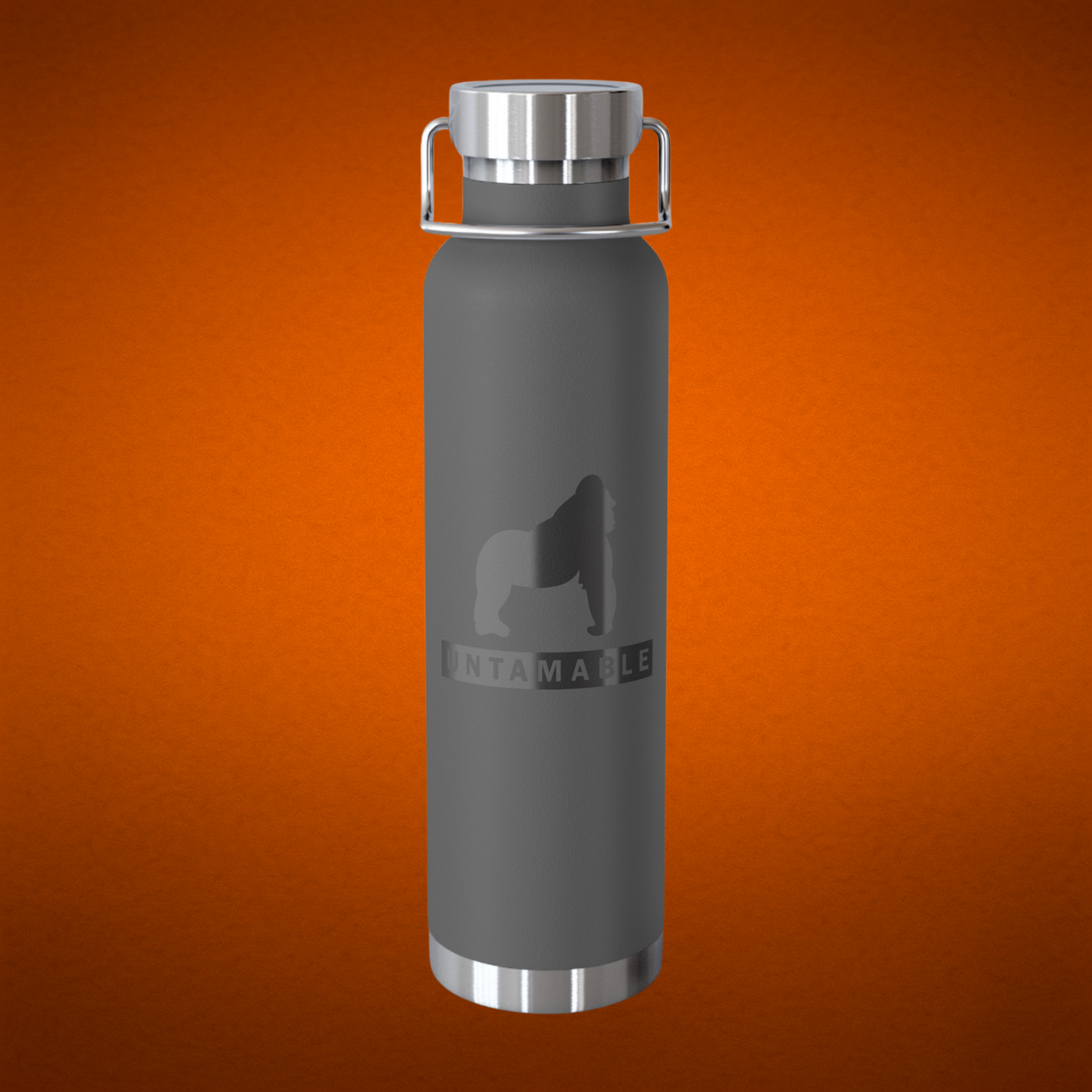 UNTAMABLE Copper Vacuum Insulated Bottle, Black Gorilla 22oz