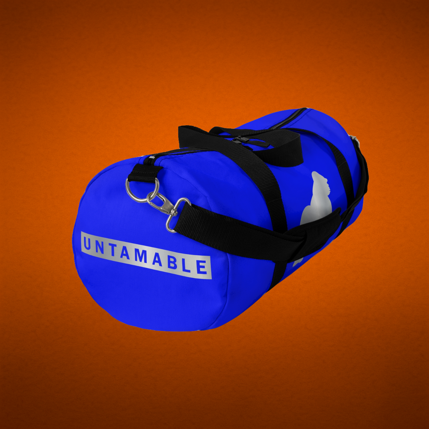 UNTAMABLE Duffle Bag Blue with Silver Gorilla