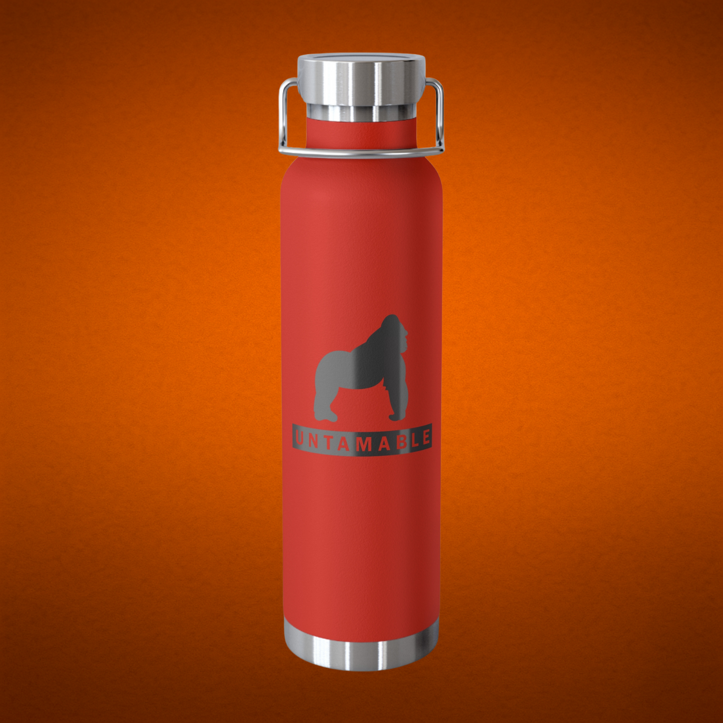 UNTAMABLE Copper Vacuum Insulated Bottle, Black Gorilla 22oz