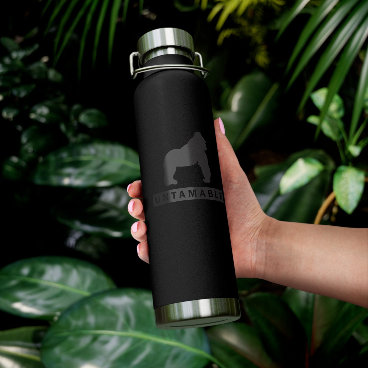 Untamable Copper Vacuum Insulated Bottle, Black Gorilla 22oz