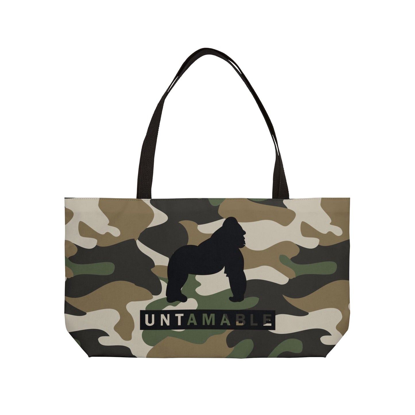 Weekender Tote Bag Camo with Black Gorilla