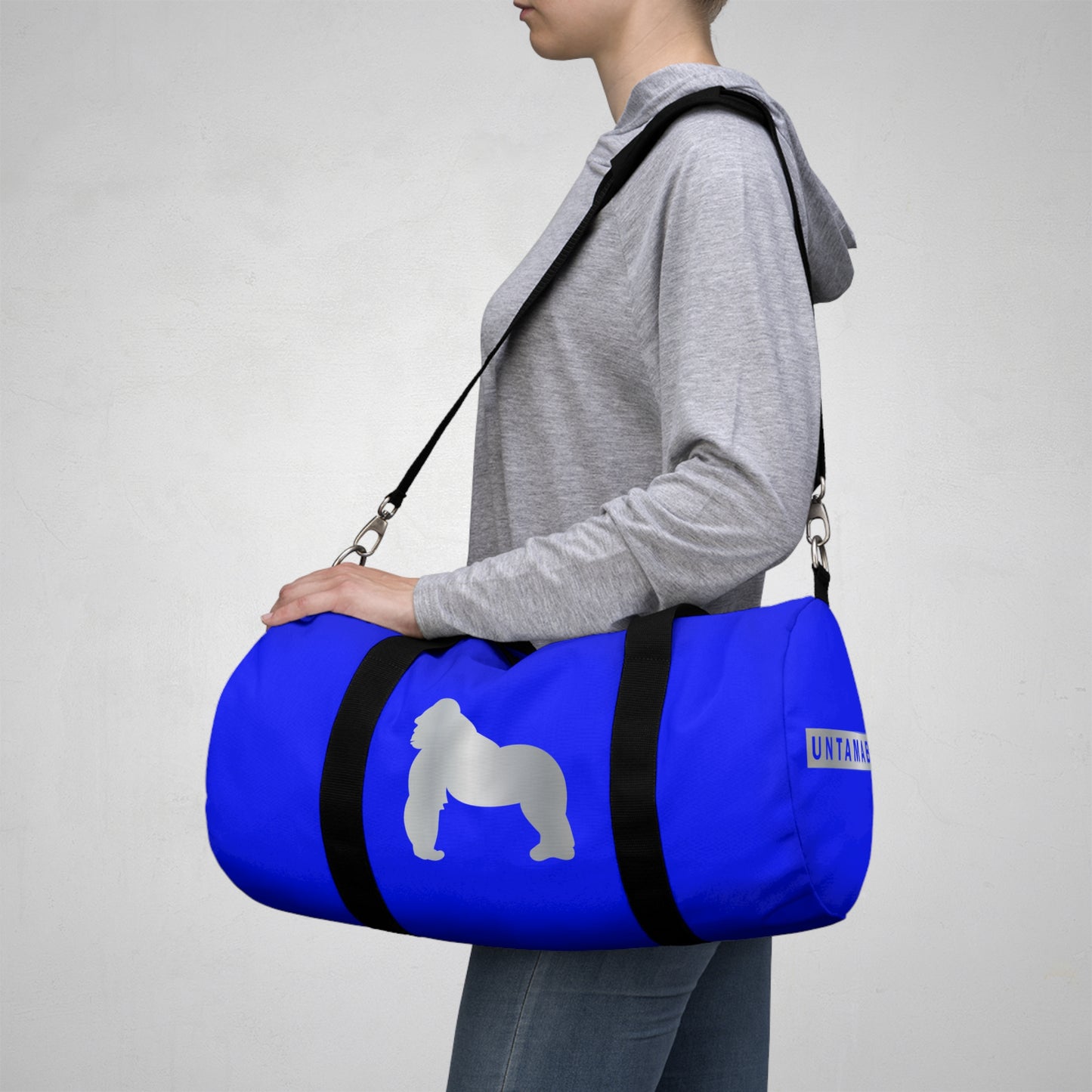 Untamable Duffle Bag Blue with Silver Gorilla