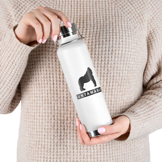 UNTAMABLE Copper Vacuum Insulated Bottle, Black Gorilla 22oz