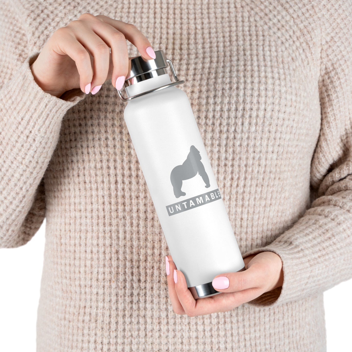 Untamable Copper Vacuum Insulated Bottle, Silver Gorilla 22oz