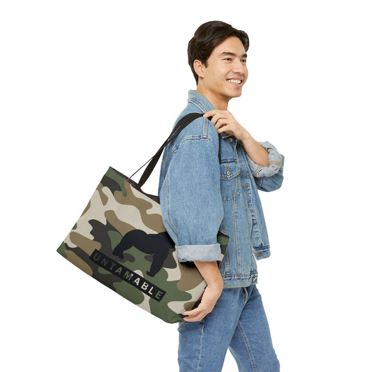 Weekender Tote Bag Camo with Black Gorilla