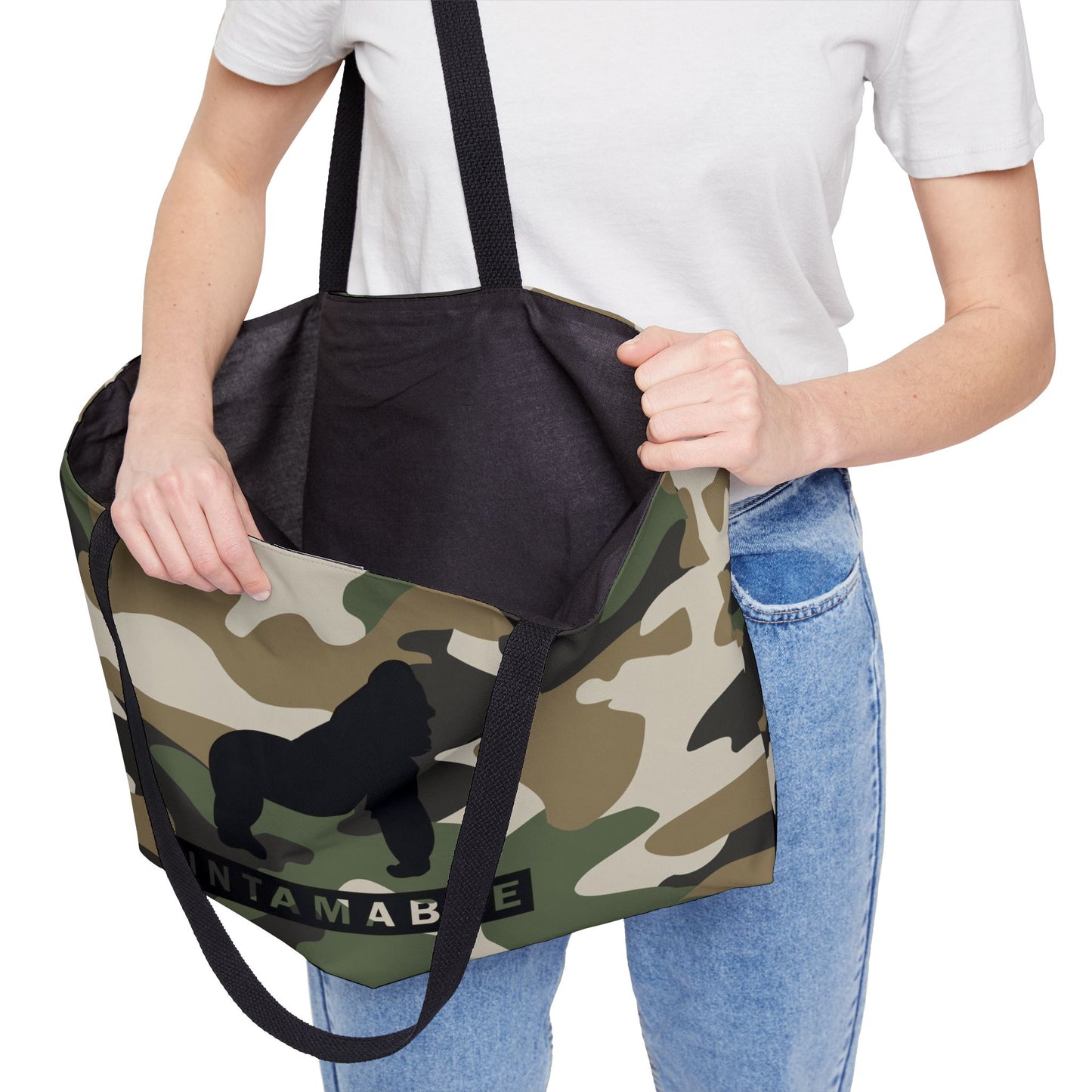 Weekender Tote Bag Camo with Black Gorilla