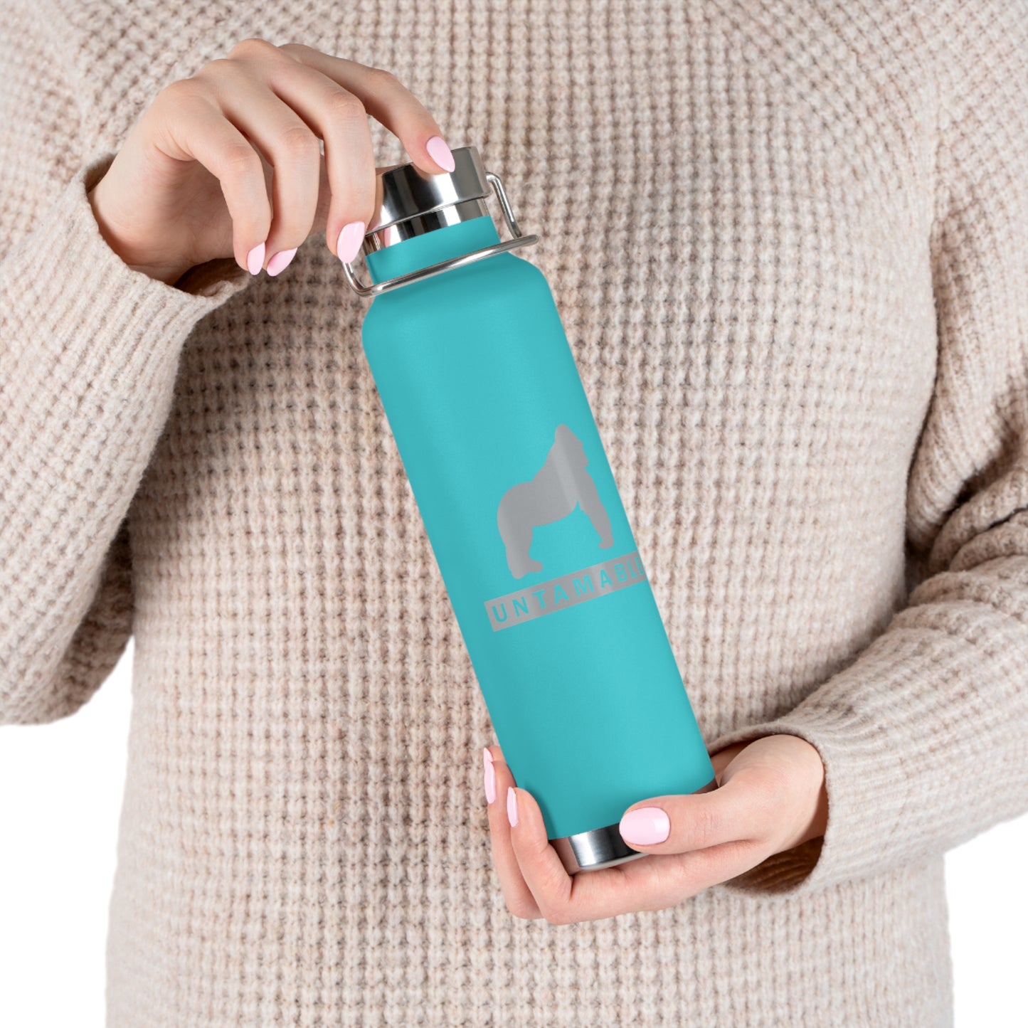 Untamable Copper Vacuum Insulated Bottle, Silver Gorilla 22oz