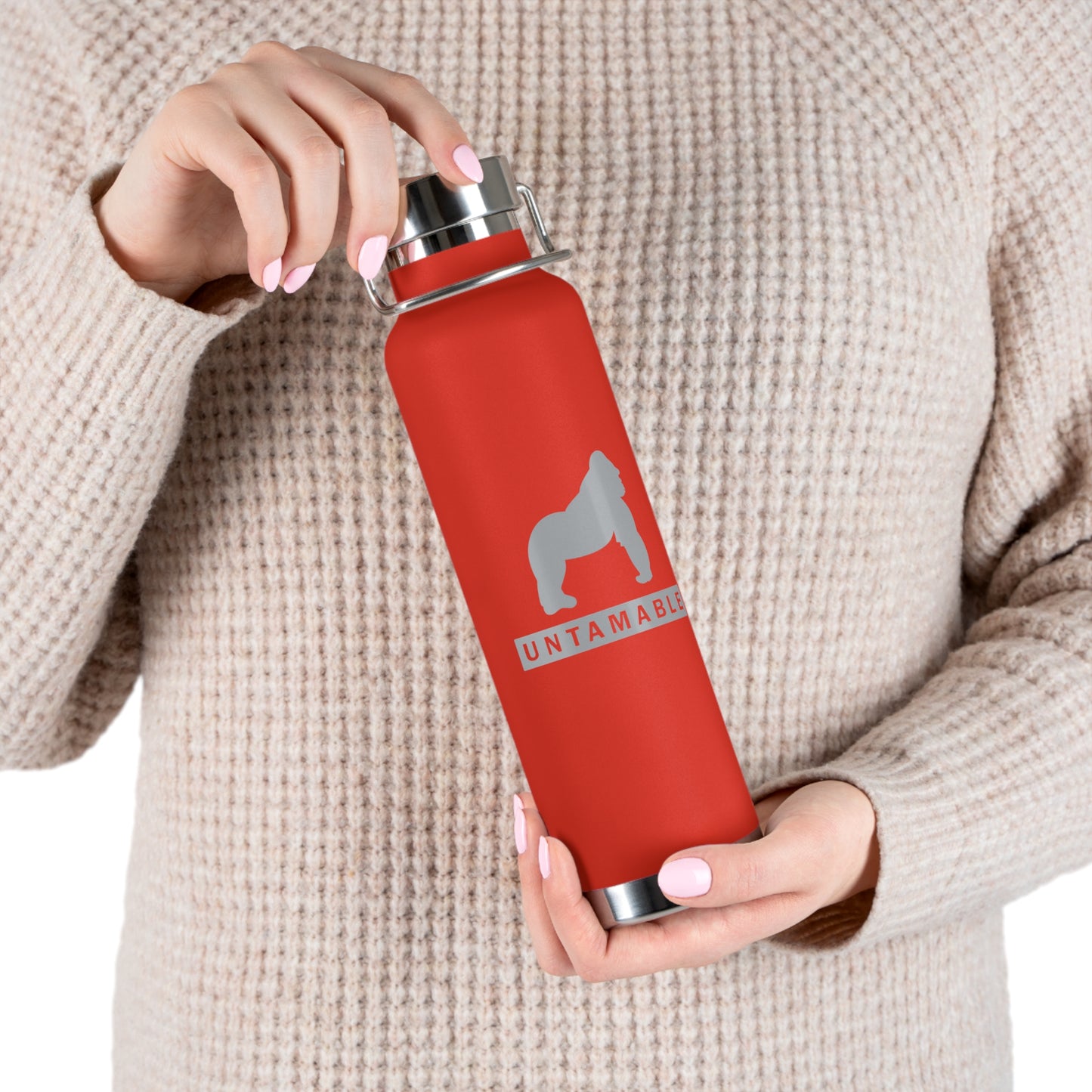 Untamable Copper Vacuum Insulated Bottle, Silver Gorilla 22oz