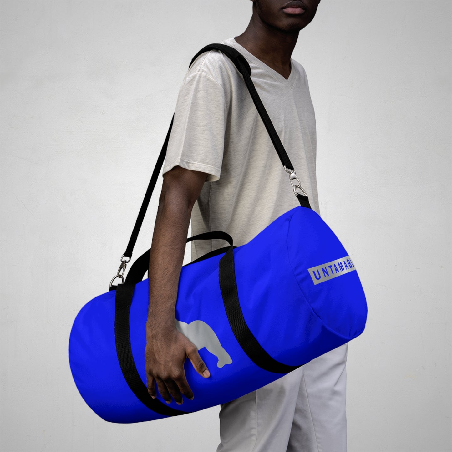 Untamable Duffle Bag Blue with Silver Gorilla