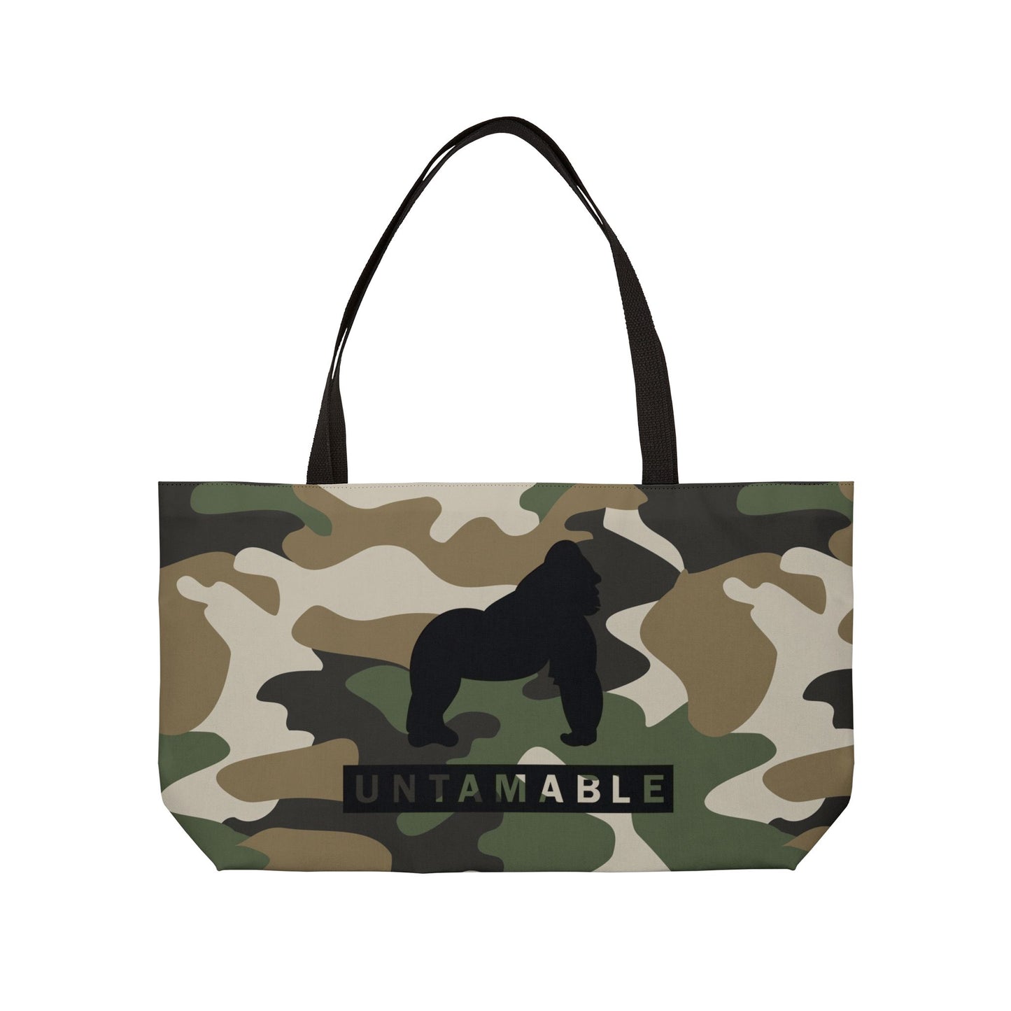 Weekender Tote Bag Camo with Black Gorilla