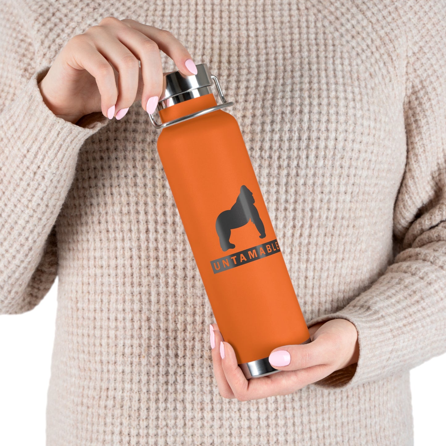 Untamable Copper Vacuum Insulated Bottle, Black Gorilla 22oz